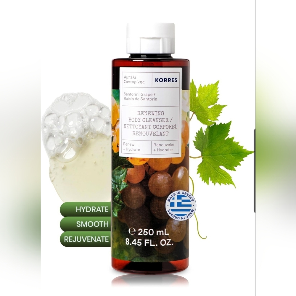 KORRES Santorini Grape Renewing Body Cleanser  8.45-oz. New and Sealed